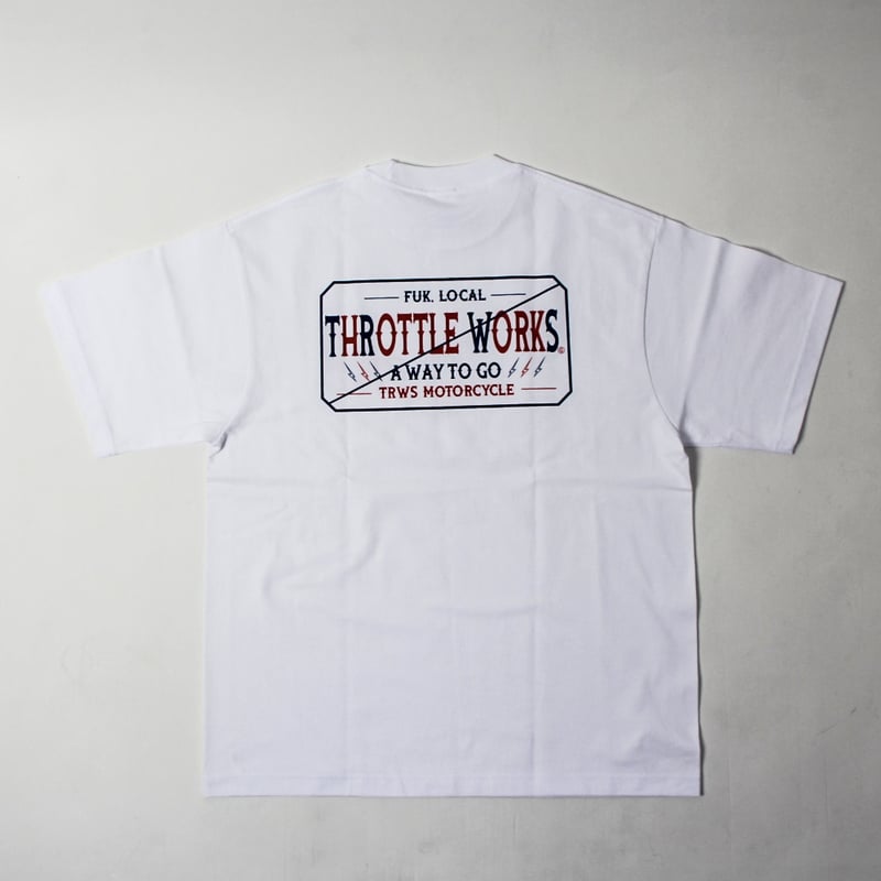 TRWS BOX LOGO 7.1oz Ragged T-Shirt | ThrottleWorks
