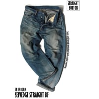 SB-SF-112PM 12.5oz SALLY FOX SELVEDGE STRAIGHT JEANS AGING STRASSBURGER&Co