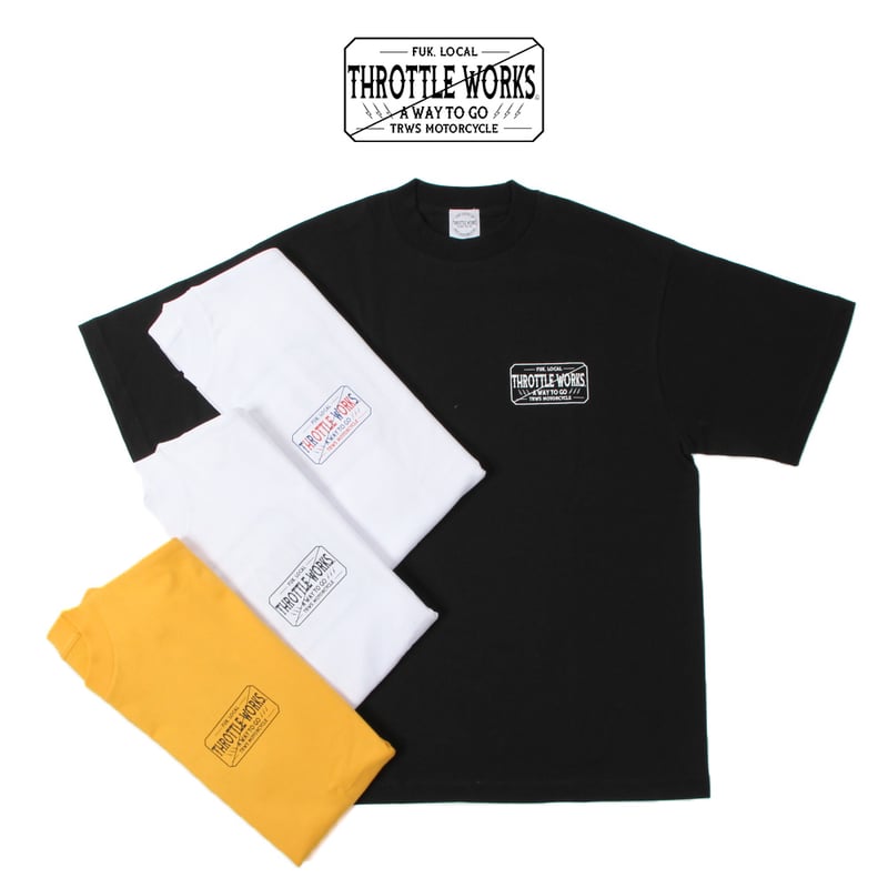 TRWS BOX LOGO 7.1oz Ragged T-Shirt | ThrottleWorks