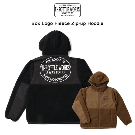 ThrottleWorks Box Logo Fleece Zipup Hoodie