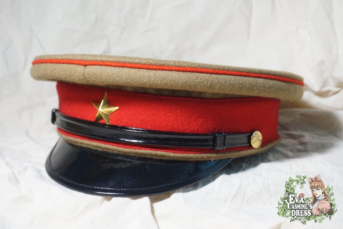 実物 日本軍 軍帽 陸軍 将校 テーラー 日本陸軍 陸軍 オーダーメイド)日本帝国陸軍 45式将校の軍帽 | 止水工坊