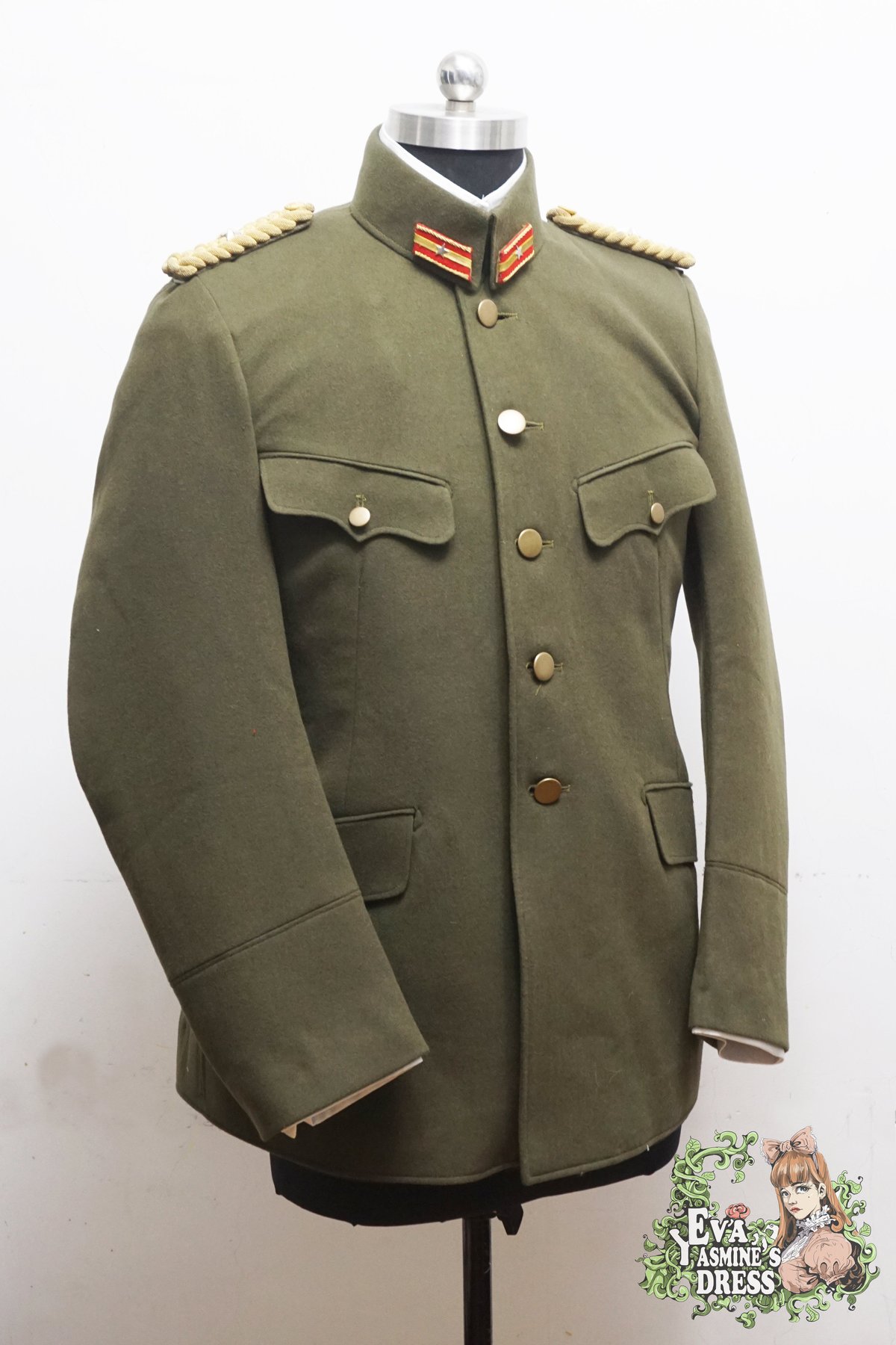 軍装　上下　将官　将校　詰襟　九八式　陸軍　関東軍　代用品 軍装上下将官将校詰襟九八式陸軍関東軍代用品