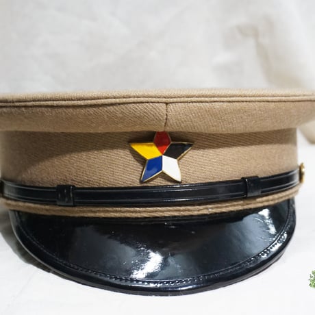 【不明 満洲国軍 汪兆銘政権軍 将校用制帽】 日本軍 太平洋戦争 大東亜戦争 不明 満洲国軍 汪兆銘政権軍 将校用制帽】 日本軍 太平洋戦争 大東亜