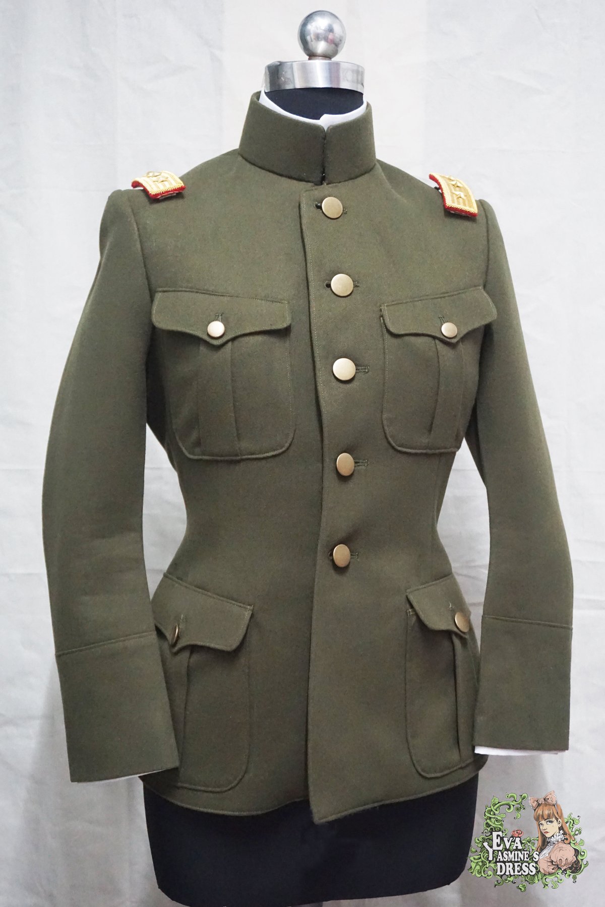 オーダーメイド)(架空)満州国軍安国軍司令官川島芳子軍装 オーダーメイド)(架空)満州国軍安国軍司令官川島芳子軍装