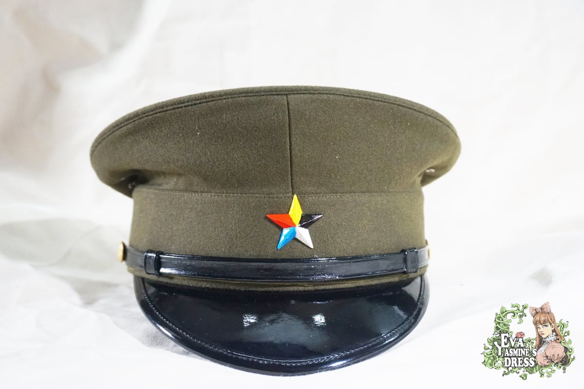 不明 満洲国軍 汪兆銘政権軍 将校用制帽】 日本軍 太平洋戦争 大東亜