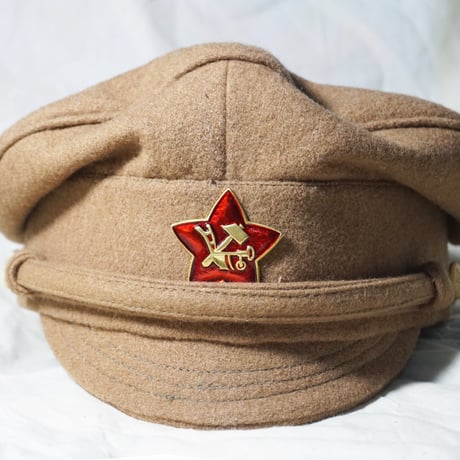 ソ連軍放出品 陸軍将校礼装制帽+ジャケットセット　軍帽 帽章 ロシア軍 軍服 ソビエト連邦RKKA将校ソ連軍赤バイザーキャップ