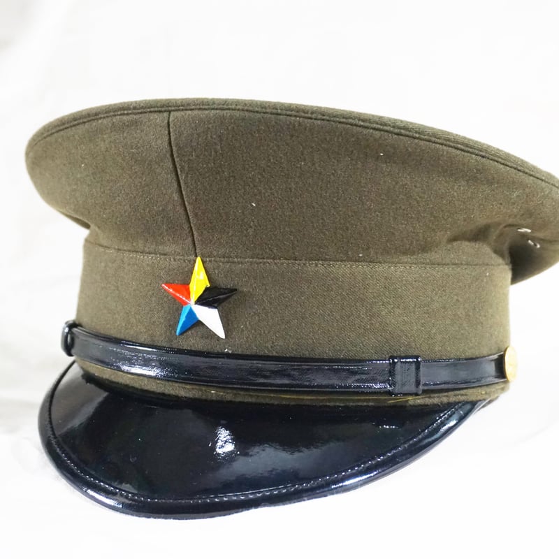 旧満州国陸軍将校軍服　上下　肩章　軍帽