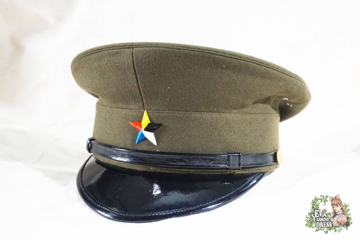 【不明 満洲国軍 汪兆銘政権軍 将校用制帽】 日本軍 太平洋戦争 大東亜戦争 不明 満洲国軍 汪兆銘政権軍 将校用制帽】 日本軍 太平洋戦争 大