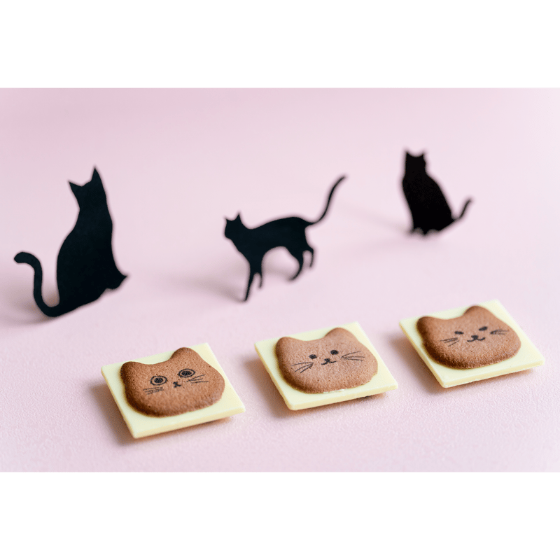 じゃれねこ『7月☆ラッキーセット⑧』 ネコまみれ 8個入り 猫 クッキー ラングドシャ | シアワセは