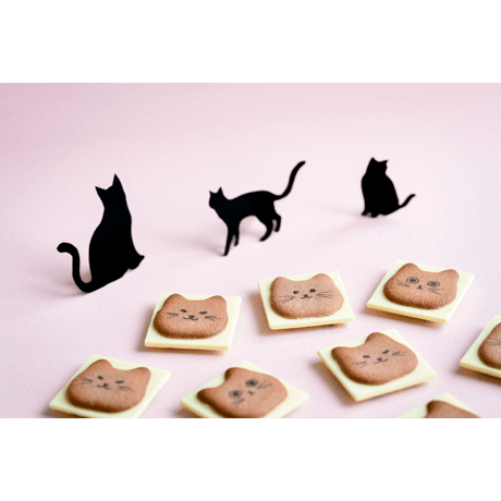 黒ネコまみれ　スイート味　8個入り　猫　クッキー　ラングドシャ