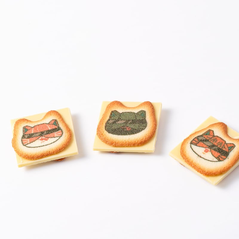 もぐもぐ戦隊ペロっとニャンジャー 8個入り 猫 クッキー ラングドシャ