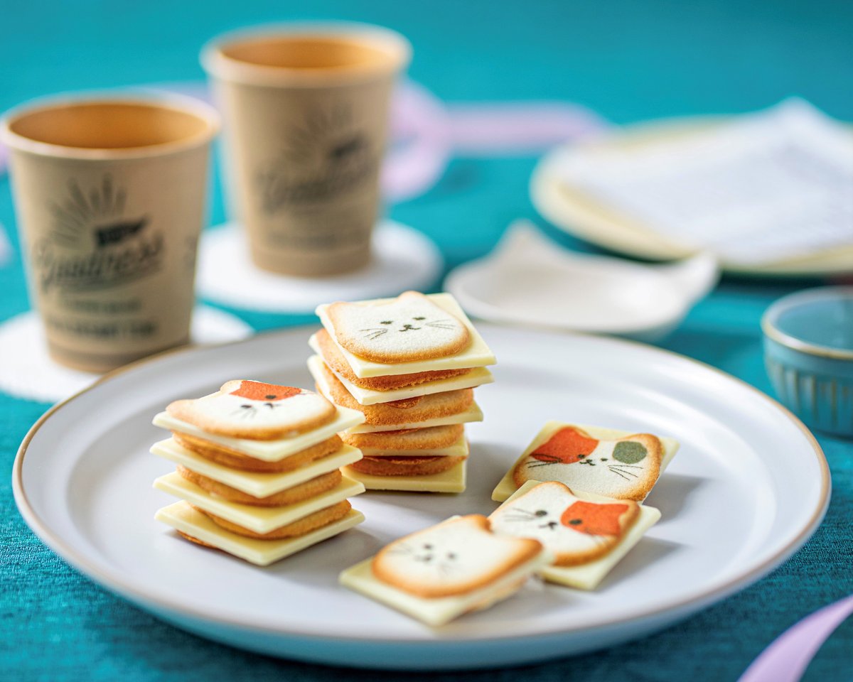 ネコまみれ 8個入り×4箱セット 送料無料 猫 クッキー ラングドシャ