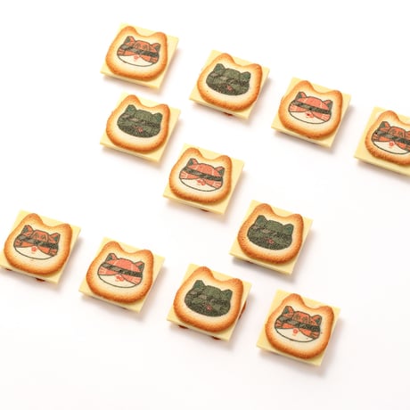 もぐもぐ戦隊ペロっとニャンジャー　8個入り　猫　クッキー　ラングドシャ