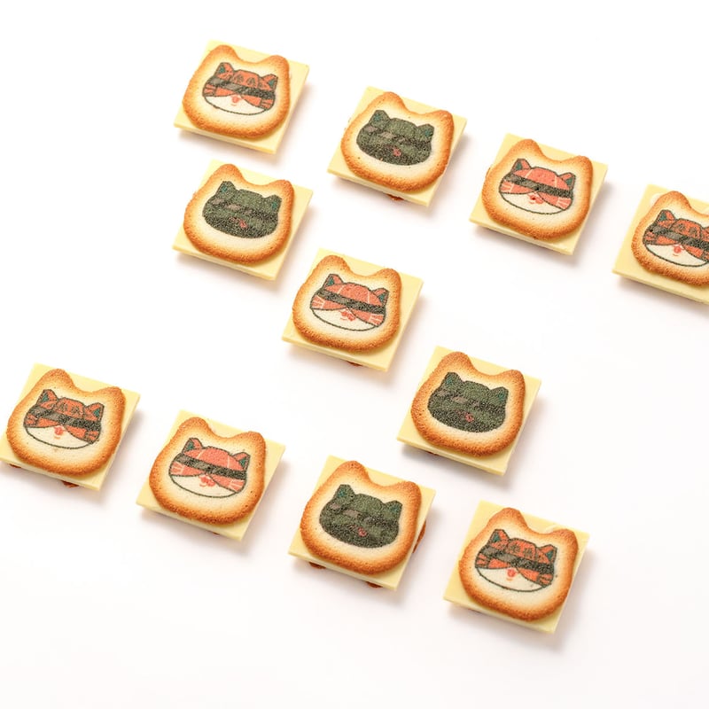 もぐもぐ戦隊ペロっとニャンジャー 8個入り 猫 クッキー ラングドシャ