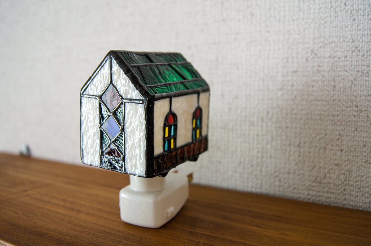 光を灯すお家』［ステンドグラス］ランプ | verre