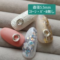〔スタンダード〕ホワイトシルバー5.5㎜ シングルノット3リング