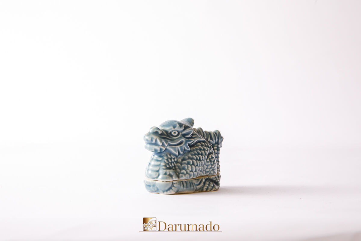 香合 茶道具 龍 在銘 骨董品 陶印有 合子 古美術 時代物 d141 fit=scale-down,w=1200