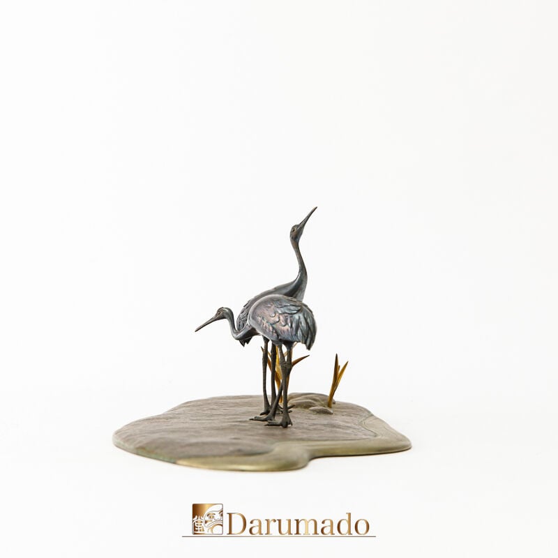 鶴置物（銀・銅） | 古美術 達磨堂