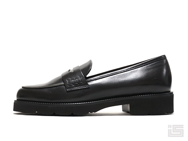 LUCA GROSSI ルカグロッシ K036M Black 軽量コインローファー 本革 レザ