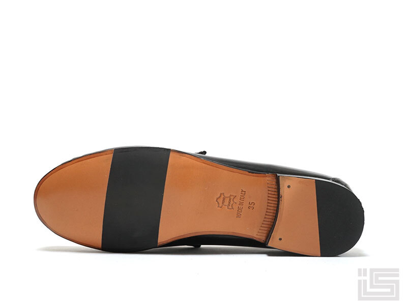 PASCUCCI パスクッチ 3238 Black/c ビットローファー 本革 マニッシュ