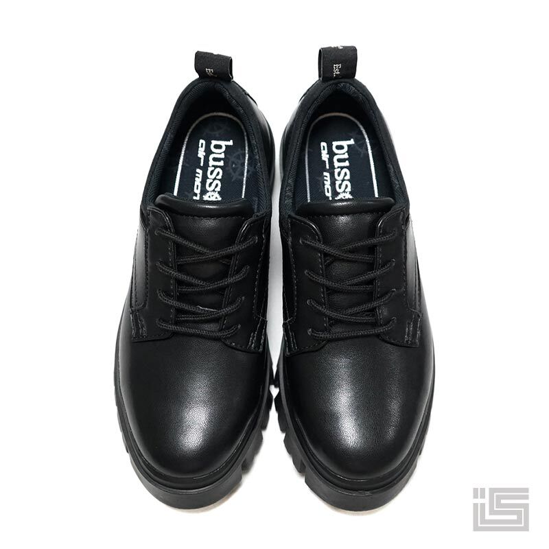 Bussola ブソラ 935423 Black 厚底 レースアップ 晴雨兼用 トラッド