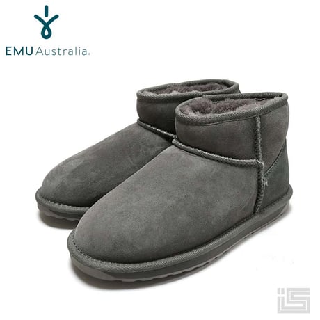 EMU Australia エミュー W10937 Grey ムートンブーツ Stinger Micro オーストラリア産シープスキン レディース