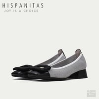 HISPANITAS ヒスパニタス HV243335 Black-White メッシュパンプス