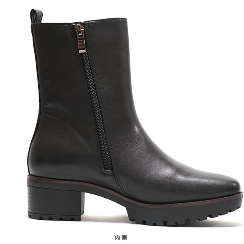 MODE KAORI モードカオリ 21461 Black トラックソールチェルシーブーツ