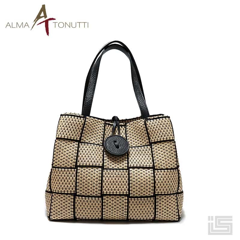 ALMA TONUTTI アルマ トヌッティ 6559 Black ボタン かごバッグ