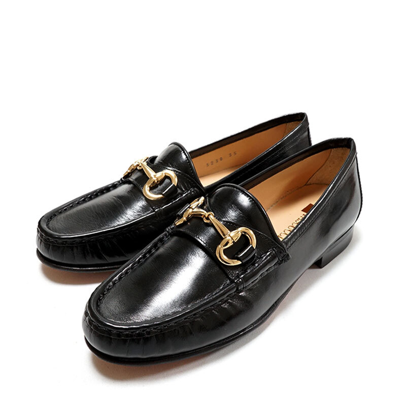 PASCUCCI パスクッチ 3238 Black/c ビットローファー 本革 マニッシュ