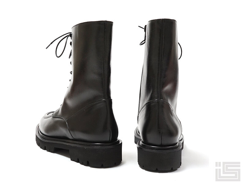 PASCUCCI パスクッチ 9441 Black レザー ミドル丈ブーツ Uチップ PASCUCCI パスクッチ 9441 Black レザー ミドル丈ブーツ Uチップ