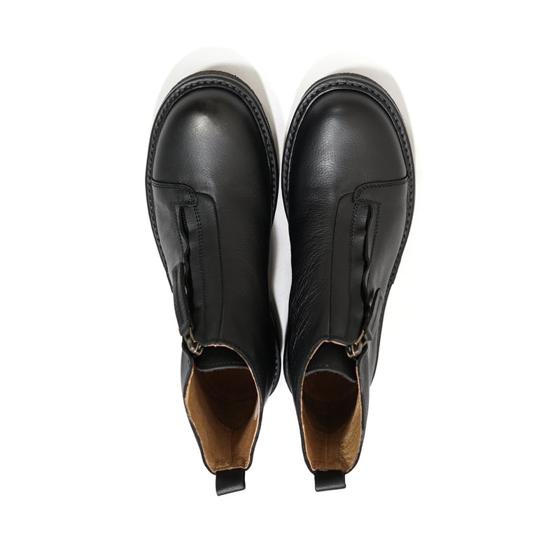 SAYA サヤ 50923Z Black 本革 ジッパーショートブーツ SAYA サヤ 50923Z Black 本革 ジッパーショートブーツ
