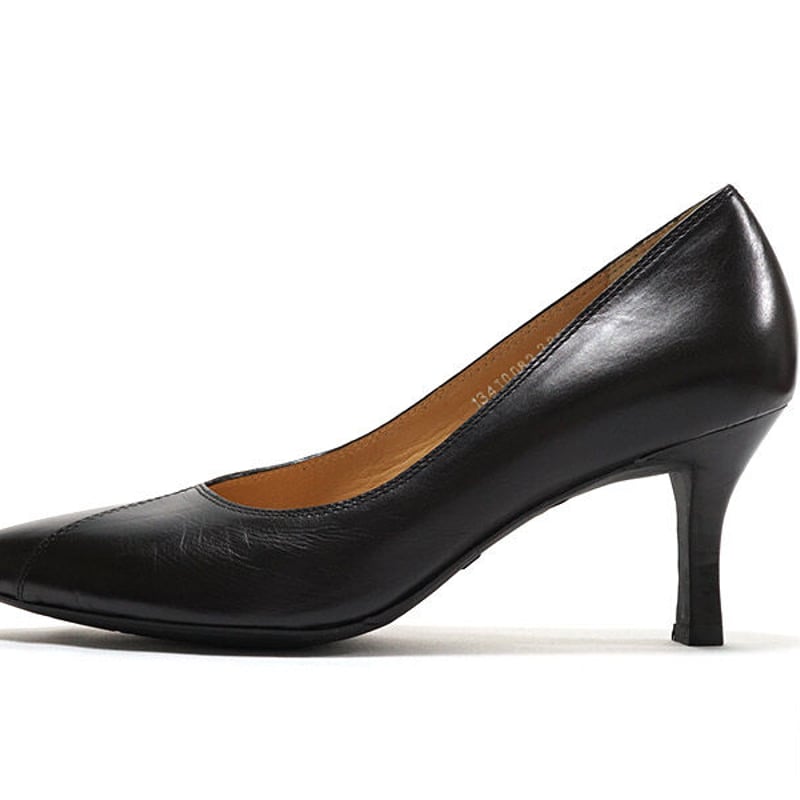 YOSHITO ブラック パンプス YOSHITO ブラック ポインテッドトゥヒール