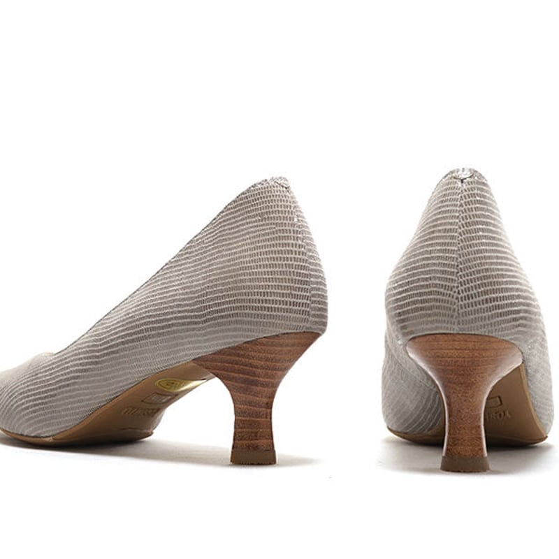 YOSHITO ヨシト 1106 グレージュ/s パンプス アールのかかったV