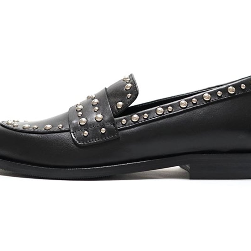 ローファー パンプス maje 黒スタッズ