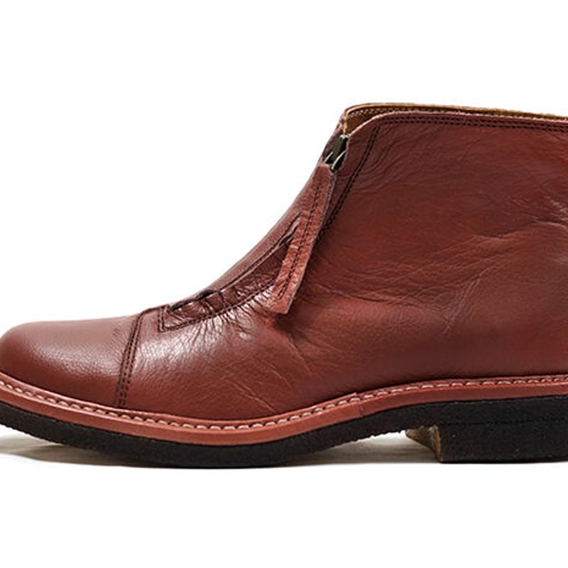 SAYA サヤ 50923Z Red Brown 本革 ジッパーショートブーツ SAYA サヤ 50923Z Red Brown 本革 ジッパーショートブーツ