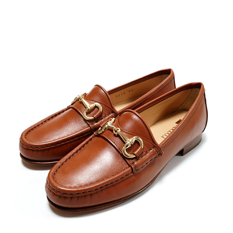 PASCUCCI パスクッチ 3238 Brown ビットローファー 本革 マニッシュ
