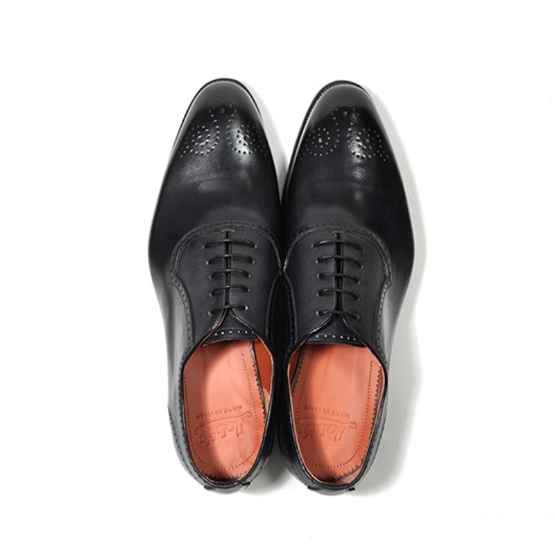 極美品 Lobb’s 革靴 40 黒 プレーントゥ イタリア製 本革 内羽根 LOBB'S ロブス 2501 DARK GREY/C 内羽根プレーントゥにメダリオン