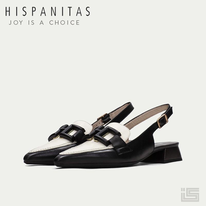 HISPANITAS ヒスパニタス HV243299 Black-Cream ポインテッドトゥ