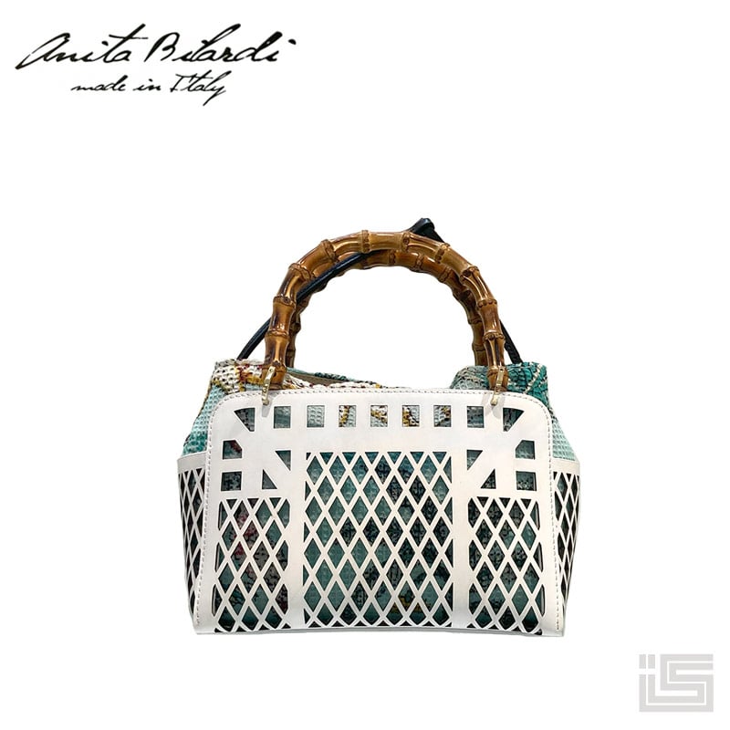 【極美品】　Anita Bilardi SHOPPING APE SMALL 白 ANITA BILARUDI アニタ・ビラルディ SHOPPING APE SMALL ホワイ