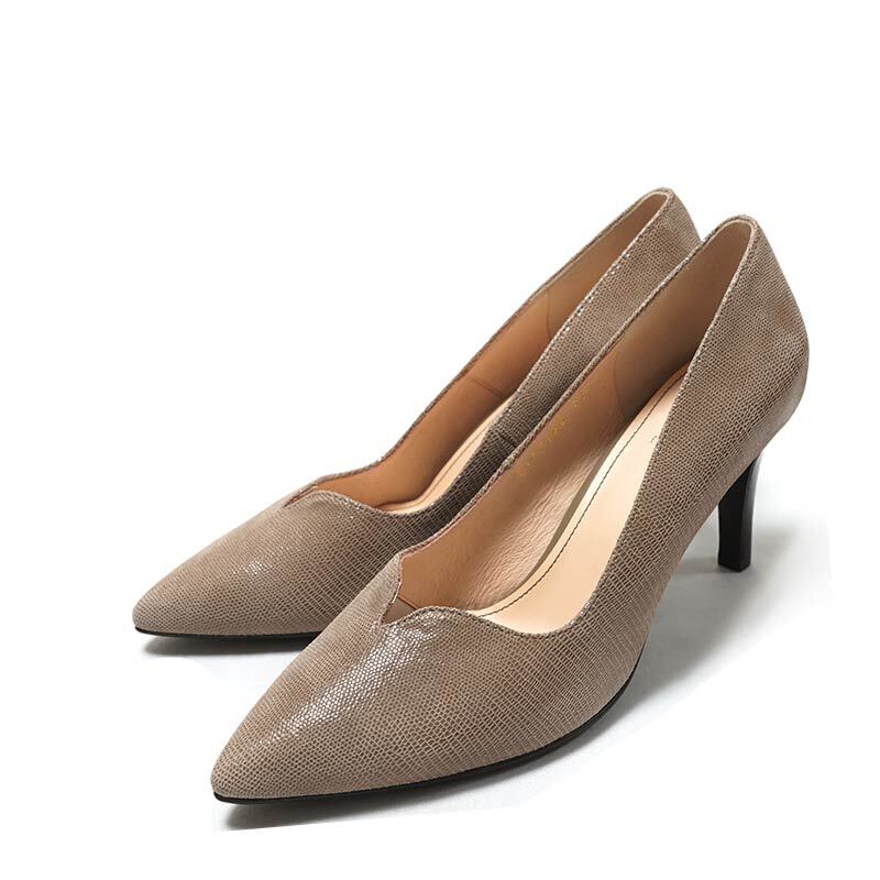 EIZO ブラックレザー ポインテッドトゥヒール