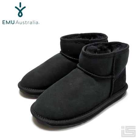 EMU Australia エミュー W10937 Black ムートンブーツ Stinger Micro オーストラリア産シープスキン レディース