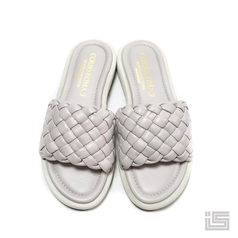 CORSO ROMA 9 コルソローマノーヴェ PONZA02 White ブレイドサンダル