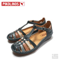 PIKOLINOS ピコリノス 655-0843 ネイビー かかとが隠れるサンダル シームレス ベルクロ ストラップサンダル