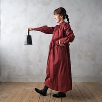 繊翳なる gathered neck smock dress