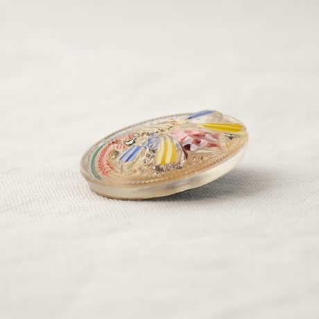 チェコガラスボタン　花束＜丸型26mm＞