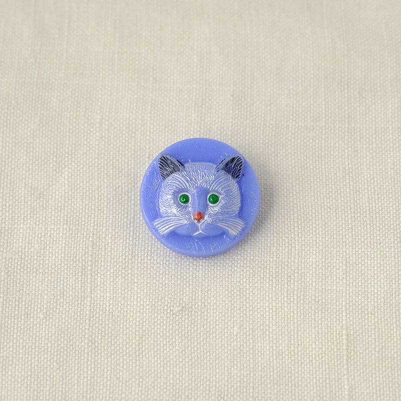 チェコガラスボタン ねこ＜丸型18mm＞ | walet