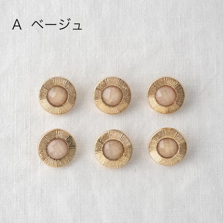 ゴールドラインフレーム　ラメ入りキラキラボタン