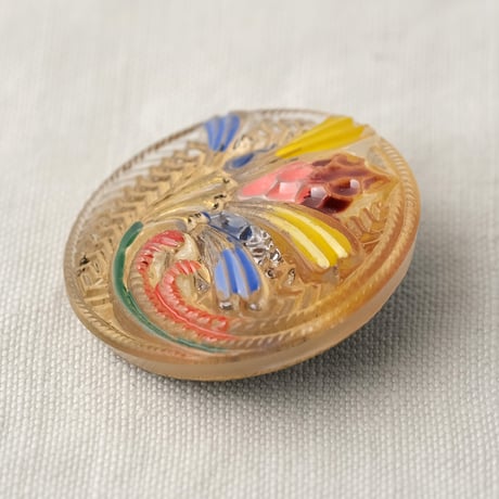 チェコガラスボタン　花束＜丸型26mm＞