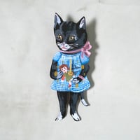 ナタリーテレ壁掛け時計　black cat